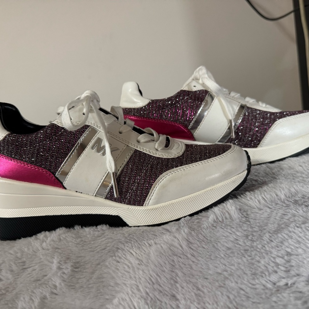 Michael Kors Glittery Pink and White Sneakers